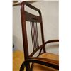 Image 6 : Wooden Thonet Vienna Secession Chair w/ Bentwood Arms & Upholstered Seat 21" x 17" x 40"H