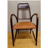 Image 1 : Wooden Thonet Vienna Secession Chair w/ Bentwood Arms & Upholstered Seat 21" x 17" x 40"H