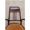 Image 2 : Wooden Thonet Vienna Secession Chair w/ Bentwood Arms & Upholstered Seat 21" x 17" x 40"H