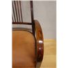 Image 7 : Wooden Thonet Vienna Secession Chair w/ Bentwood Arms & Upholstered Seat 21" x 17" x 40"H