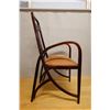 Image 9 : Wooden Thonet Vienna Secession Chair w/ Bentwood Arms & Upholstered Seat 21" x 17" x 40"H