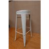 Image 5 : White Metal Bar Stool Model STO30A4-11 w/ Footrest 14.5" x 12" x 29.5"H