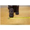 Image 14 : Carved Wooden Chinese Guardian Lion Fu Dog Statue 19" x 8" x 16"H (cracked)