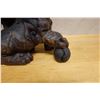 Image 3 : Carved Wooden Chinese Guardian Lion Fu Dog Statue 19" x 8" x 16"H (cracked)
