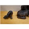 Image 4 : Carved Wooden Chinese Guardian Lion Fu Dog Statue 19" x 8" x 16"H (cracked)
