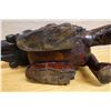 Image 9 : Carved Wooden Chinese Guardian Lion Fu Dog Statue 19" x 8" x 16"H (cracked)