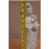 Image 12 : Isco Chinese Kwan Yin White Porcelain Statue 4" x 13.5"H