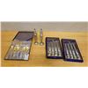 Image 1 : Box Set of 6 Cloisonne Spoons w/ Floral Design, 4 Porcelain Handle Knives & Salt & Pepper Shakers