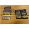 Image 7 : Box Set of 6 Cloisonne Spoons w/ Floral Design, 4 Porcelain Handle Knives & Salt & Pepper Shakers