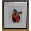 Image 1 : Chinese Girl Artwork Numbered 26/450 by Nan (?) w/ Asian Calligraphy 10" x 11", Framed & Matted