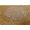 Image 4 : Clear Platter w/ Floral Motif, Scalloped Edges & Handles 14" Dia