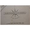 Image 3 : Qty 2 Framed Maps: Northamptonshire & East India Islands 15" x 15", Framed & Matted