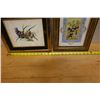 Image 12 : Qty 2 Framed Artworks: Floral & Persian Hunting, Misc Sizes, Framed