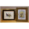 Image 1 : Qty 2 Framed Artworks: Floral & Persian Hunting, Misc Sizes, Framed