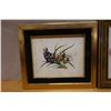 Image 2 : Qty 2 Framed Artworks: Floral & Persian Hunting, Misc Sizes, Framed