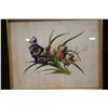 Image 3 : Qty 2 Framed Artworks: Floral & Persian Hunting, Misc Sizes, Framed