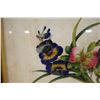 Image 6 : Qty 2 Framed Artworks: Floral & Persian Hunting, Misc Sizes, Framed