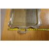 Image 11 : Rectangular Metal Engraved Platter w/ Sterling Silver Mounts 07607/24 & Handles, 26" x 18"
