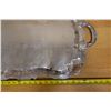 Image 11 : Rectangular Metal Engraved Platter Marked Silver on Copper w/ Makers Mark & Handles 26" x 17"