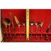 Image 14 : Thai Brass Flatware Set in Wooden Case Approx. 5"-7"L