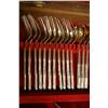 Image 5 : Thai Brass Flatware Set in Wooden Case Approx. 5"-7"L