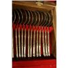 Image 8 : Thai Brass Flatware Set in Wooden Case Approx. 5"-7"L