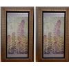 Image 1 : Qty 2 Monarch Collection TMC-9098 Golden Harmony Botanical Prints 26" x 46", Framed