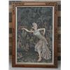 Image 1 : Large Bali Dancer Artwork by J. Wayan ASTA 1984 in Ornate Carved Framed 43" x 62" (torn)