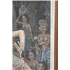 Image 6 : Large Bali Dancer Artwork by J. Wayan ASTA 1984 in Ornate Carved Framed 43" x 62" (torn)