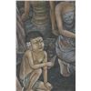 Image 9 : Large Bali Dancer Artwork by J. Wayan ASTA 1984 in Ornate Carved Framed 43" x 62" (torn)
