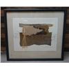 Image 1 : Large Abstract Multi-Media Artwork by Jo Thompson 49" x 30", Framed