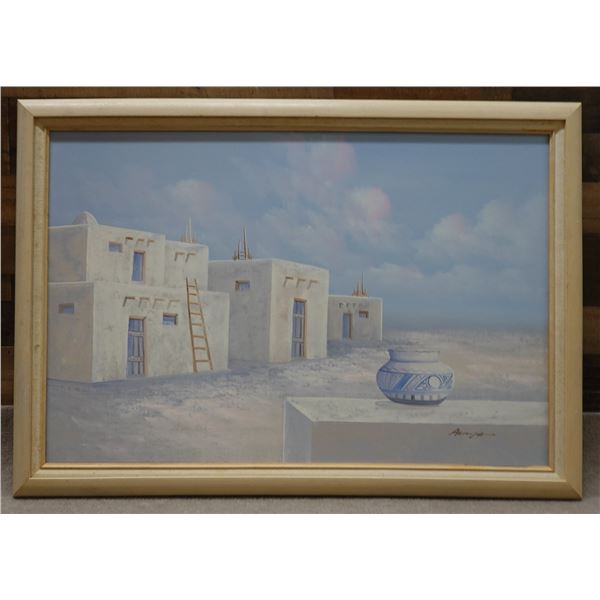 Southwest Oil Painting by Ari Copa 40" x 29", Framed