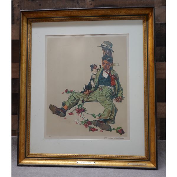 The Defeated Suitor Artist Proof Post Cover 10-2-26 by Norman Rockwell 30" x 35", Framed