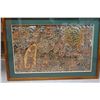 Image 2 : Bali Fabric Painting Circa 1940's, 37" x 25", Framed