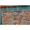 Image 4 : Bali Fabric Painting Circa 1940's, 37" x 25", Framed