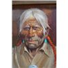 Image 8 : Native American Man Oil Painting by JJ Mitchell 33" x 26", Framed