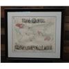 Image 1 : Map Lithograph Titled British Empire Throughout the World 29" x 26", Framed & Matted