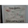 Image 2 : Map Lithograph Titled British Empire Throughout the World 29" x 26", Framed & Matted