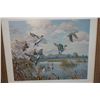 Image 2 : Pintails Taking Flight Artwork by Harry C. Adamson 30" x 26", Framed