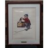 Image 1 : A Boy Meets His Dog Art Print Numbered 804/2800 by Norman Rockwell 24" x 90", Framed