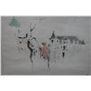 Image 2 : Chinese Painting of Europe w/ Artist Mark 1972, 28" x 22", Framed & Matted
