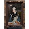 Image 1 : Chinese Woman Qing  Reverse Glass Painting 22" x 30", Framed