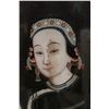 Image 2 : Chinese Woman Qing  Reverse Glass Painting 22" x 30", Framed
