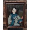 Image 1 : Chinese Woman Qing  Reverse Glass Painting 22" x 30", Framed