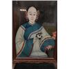 Image 3 : Chinese Woman Qing  Reverse Glass Painting 22" x 30", Framed