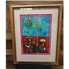 Image 1 : Jester w/ Adam & Eve Acrylic Painting by Mexican Artist Oscar Bernal 24" x 30", Framed