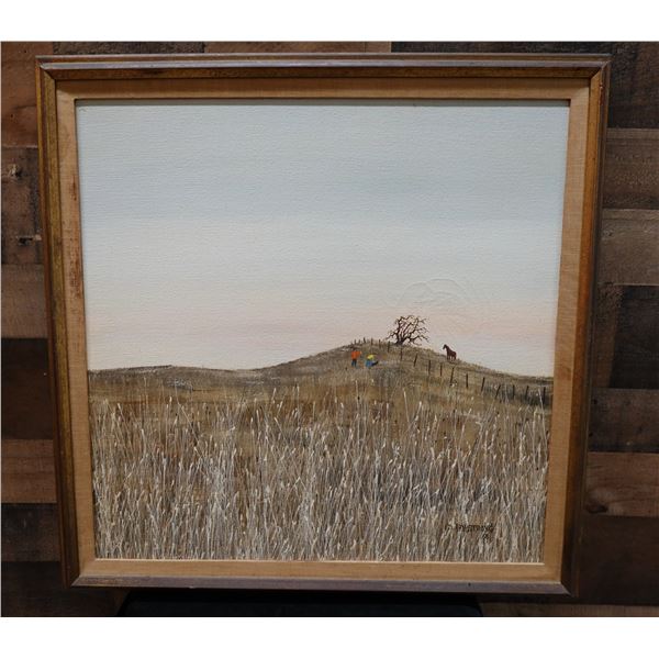Fields of Grass Artwork by Duane Albert Armstrong 26" x 26", Framed