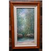 Image 1 : Landscape Artwork by Hawaii Artist Christy 19" x 31", Koa Framed & Matted