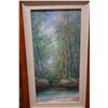Image 2 : Landscape Artwork by Hawaii Artist Christy 19" x 31", Koa Framed & Matted