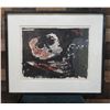 Image 1 : Abstract Mask Artwork Numbered 6/25 by John Young  28" x 24", Framed & Matted